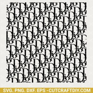 Seamless Dior Fashion Pattern SVG