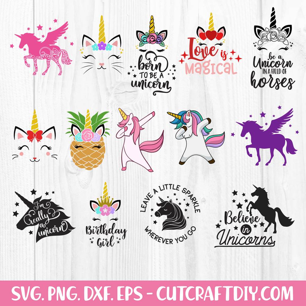 Unicorn svg, Unicorn Bundle svg, Unicorn birthday Svg, Unicorn Clip Art