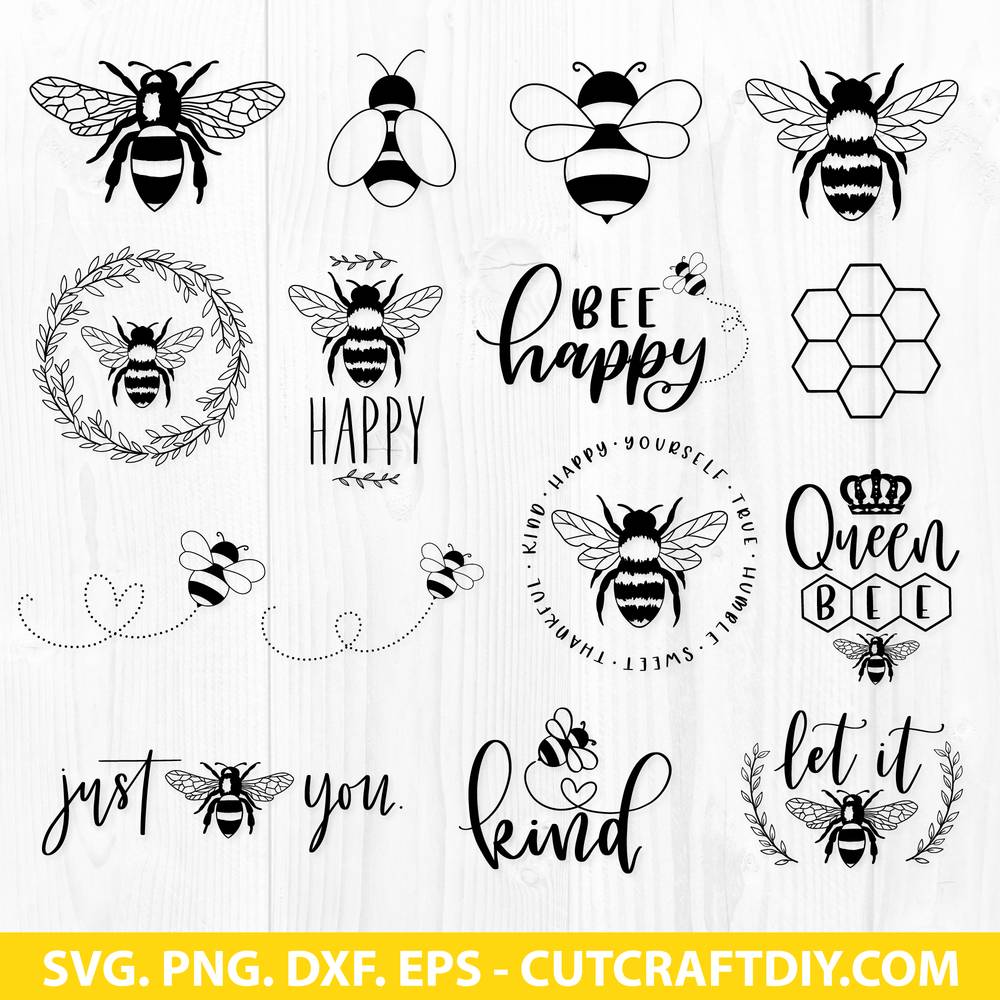 Download Download Bee Svg Cut File Bumblebee Svg Bee Wreath Svg Bee Png