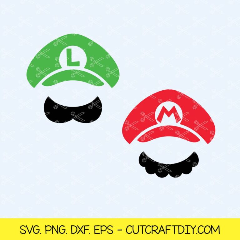 Super Mario and luigi hats SVG