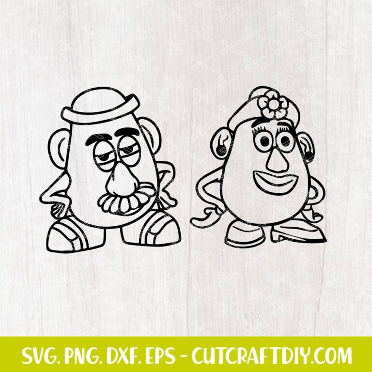 Toy Story Mr And Mrs Svg Potato Head Svg Png Dxf Eps Cut Files