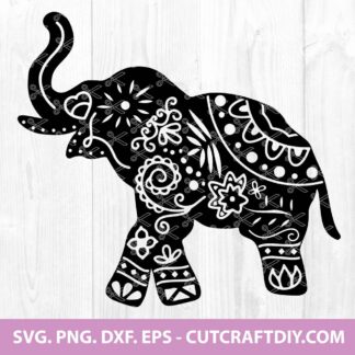 Elephant Mandala SVG