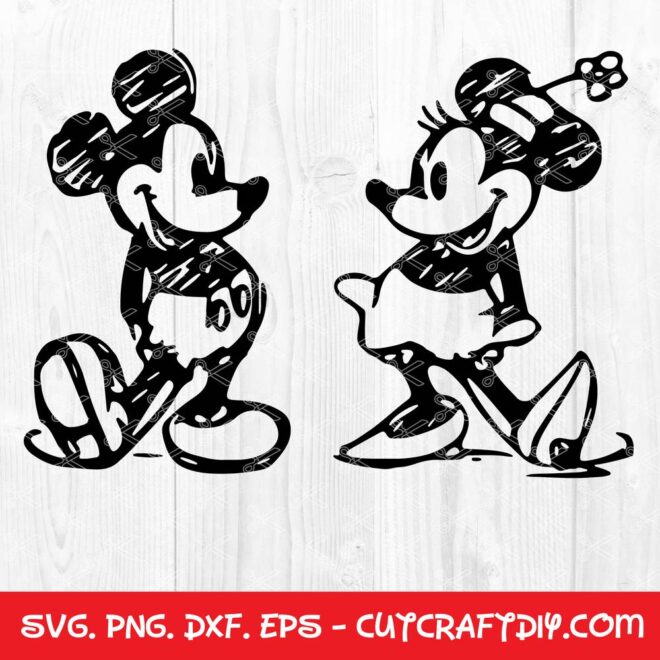 Mickey and Minnie Mouse SVG, Disney SVG, Mickey SVG