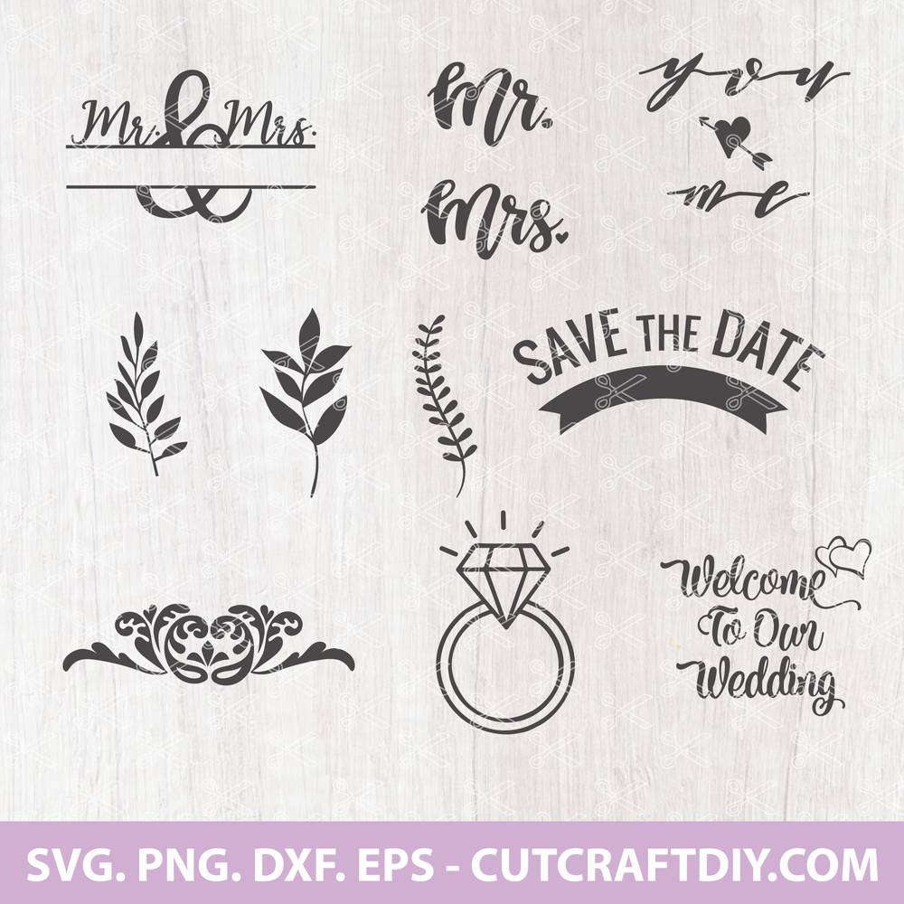 Download Mr And Mrs Wedding Svg Dxf Cut Files Cricut