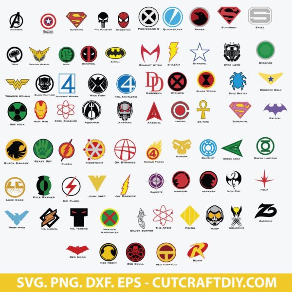 Superhero Logos SVG