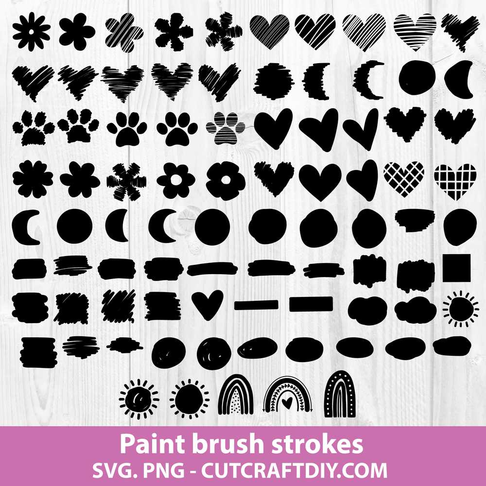 Paint Brush Strokes Svg | Brush Stroke Svg | Keychain Svg