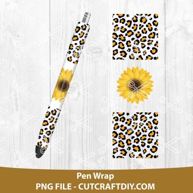 Pen wrap sunflower