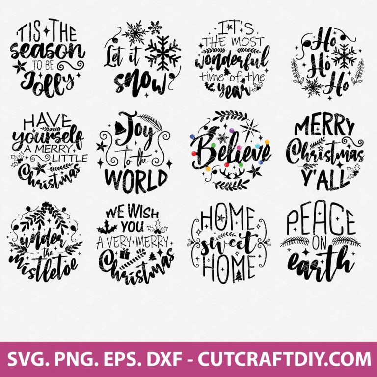 Christmas ornaments svg cutting files
