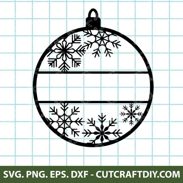 Customizable Snowflake Christmas Ornament SVG