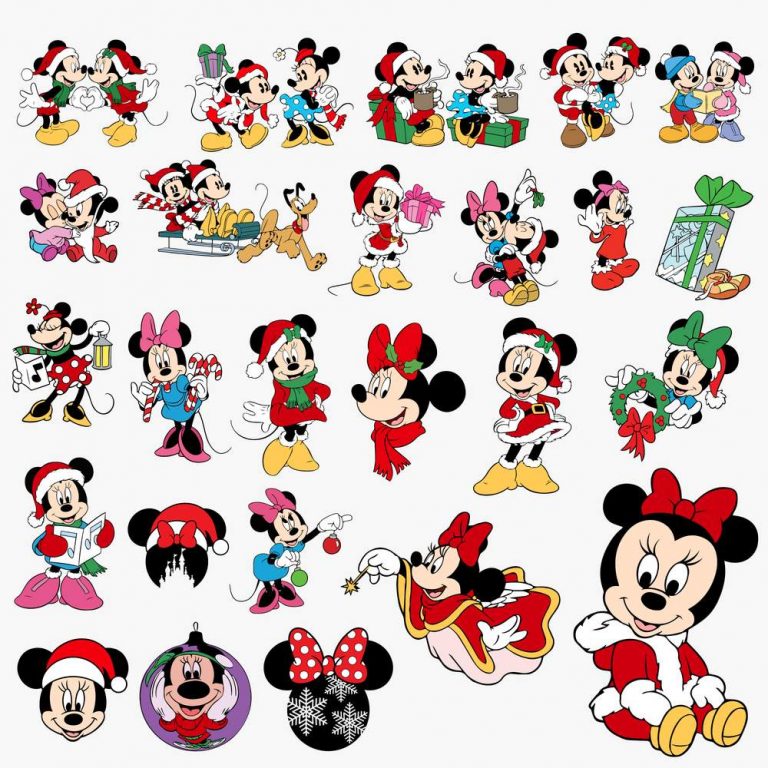 Mickey & Minnie Mouse Christmas SVG Bundle