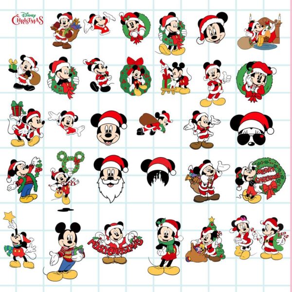 Mickey & Minnie Mouse Christmas SVG Bundle