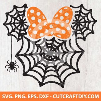 Minnie mouse spider web svg