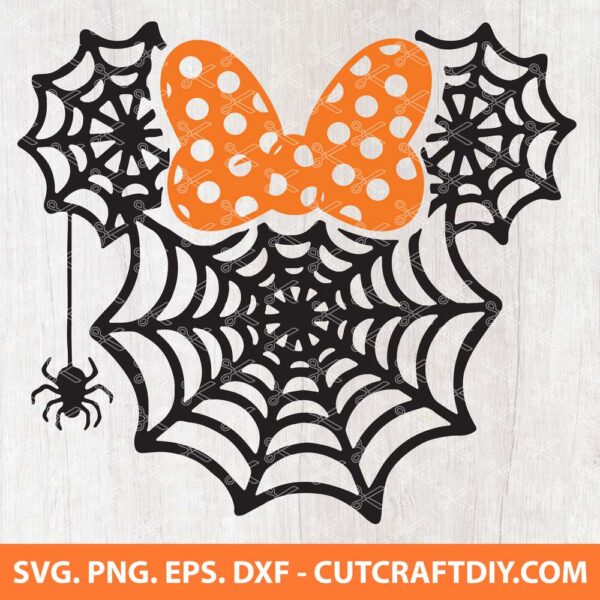 Minnie mouse spider web svg