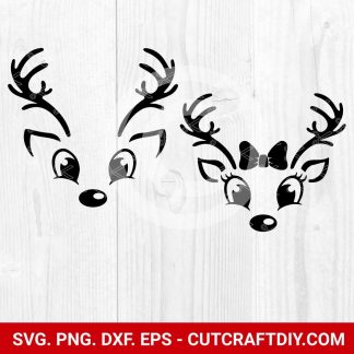 Merry Christmas svg Rudolph svg Winter svg Reindeer svg Holidays svg Reindeer Face svg Deer svg Svg Dxf Eps Ai Png Silhouette Cricut