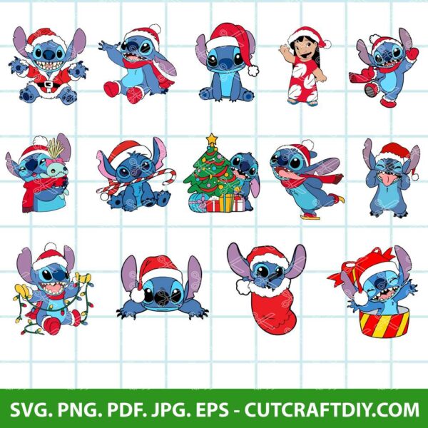 Lilo and Stitch Christmas SVG Bundle