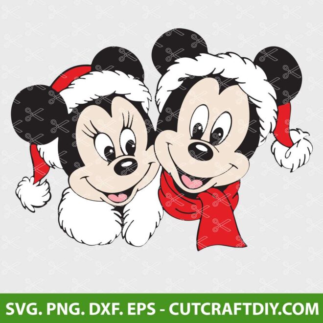 Mickey and Minnie Christmas SVG