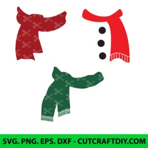 Snowman Scarf SVG