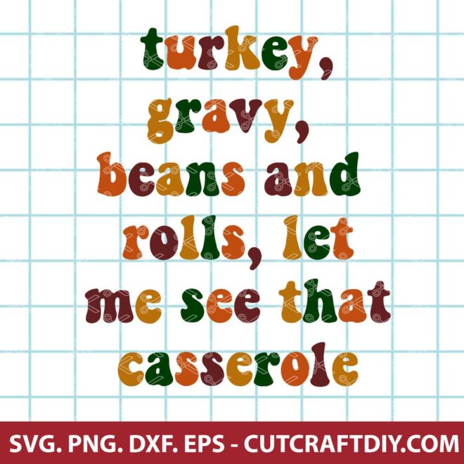 Turkey gravy beans and rolls svg