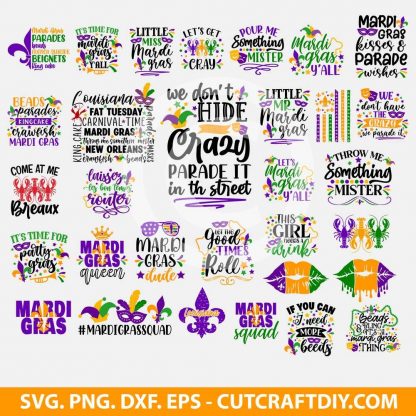 Mardi gras SVG t shirt designs bundl