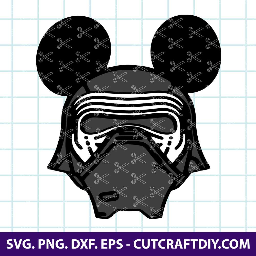 Darth Vader Mickey Mouse SVG PNG DXF EPS Cut Files