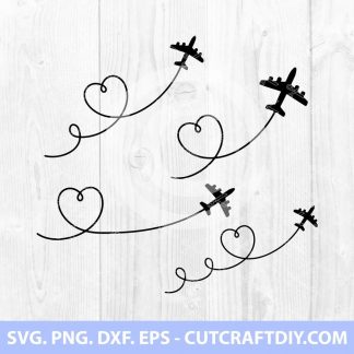 Airplane Heart SVG