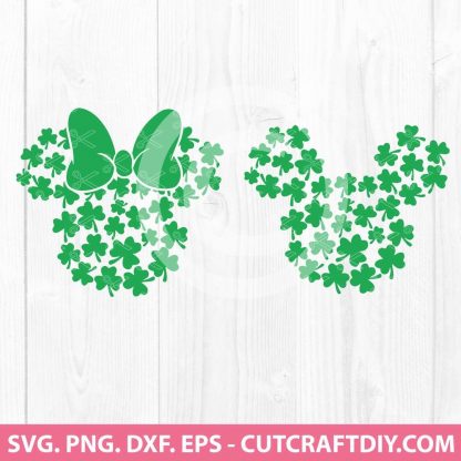 Mickey and Minnie mouse St. Ptric's Day