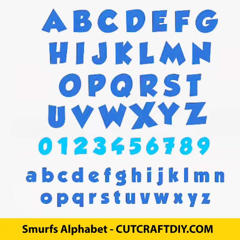 Smurfs Alphabet SVG