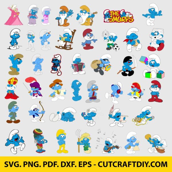 Smurfs Svg Cut File