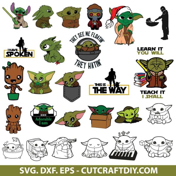 Baby Yoda SVG Bundle