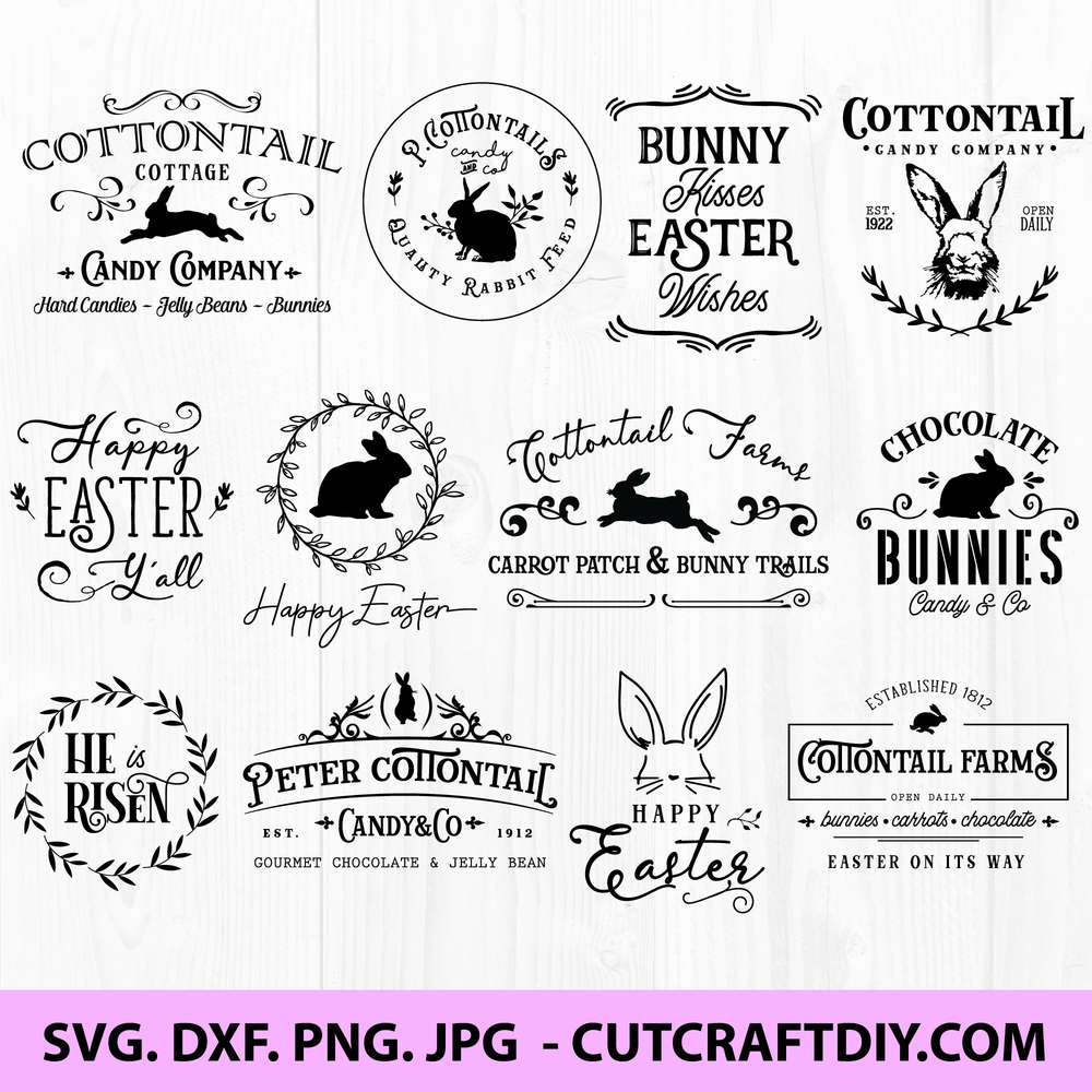 Happy Easter SVG | Easter Bunny SVG | Happy Easter Cut File