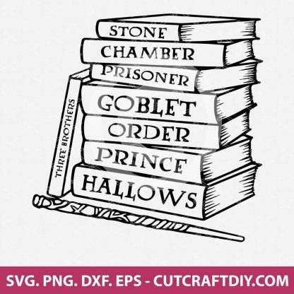 Harry Potter Books Stack SVG