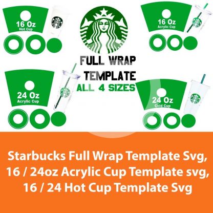 Starbucks Full Wrap Template Svg