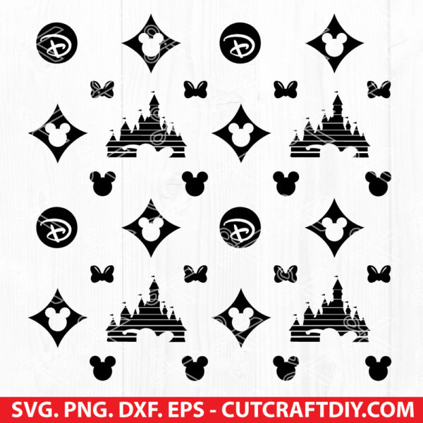 DISNEY-LOUIS-VUITTON-SEAMLESS-PATTERN-SVG