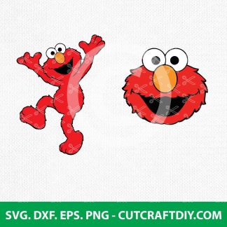 Elmo SVG, Red Monster SVG, Elmo Face SVG, Elmo Face PNG, Sesame Street SVG,  DXF, EPS, Cut Files for Cricut and Silhouette