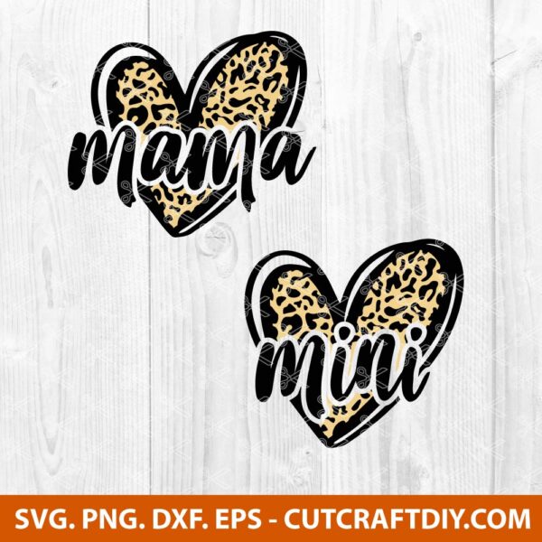 Mama and Mini Leopard SVG