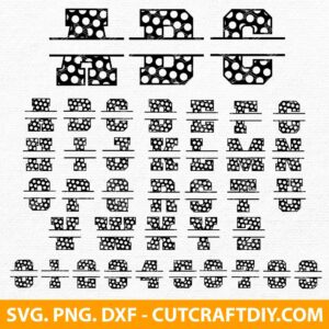 Split Monogram Polka Dot Alphabet SVG