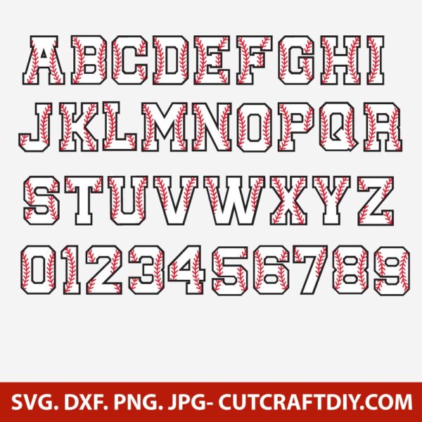 Baseball Font SVG