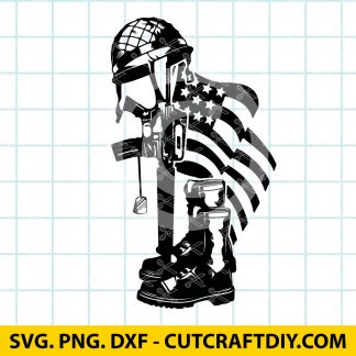 Fallen Soldier Tribute US Army Veteran SVG