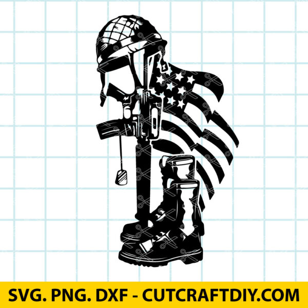 Fallen Soldier Tribute US Army Veteran SVG