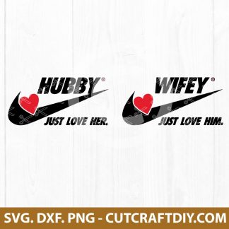 Nike Hubby and Wifey SVG