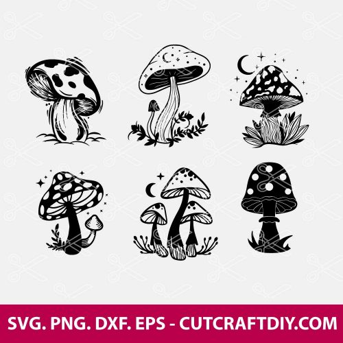 FLORAL MUSHROOM SVG | Heavenly Mushroom SVG