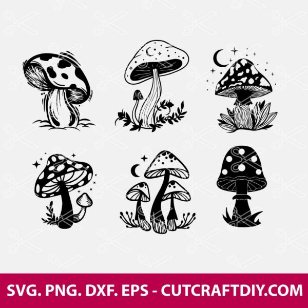 FLORAL MUSHROOM SVG