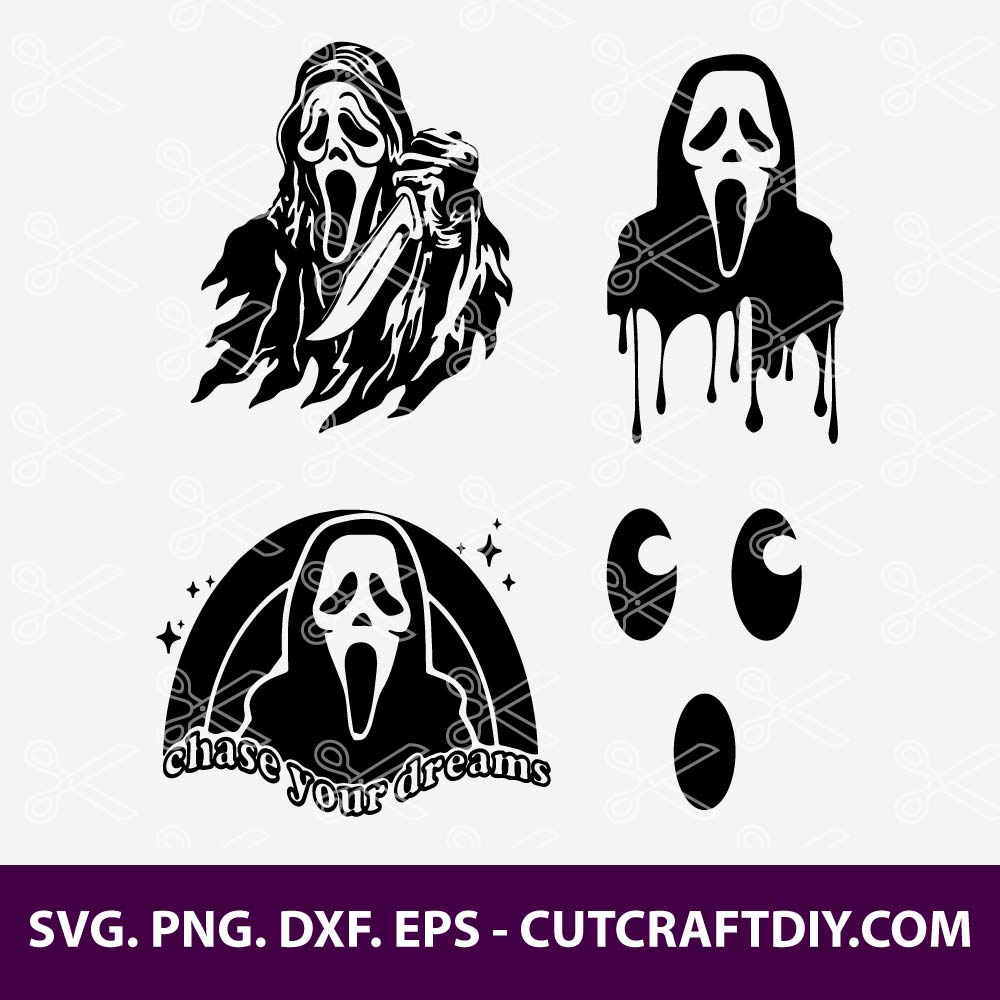 Ghost Face Svg Ghost Faces SVG Scream Svg Scream Drip SVG