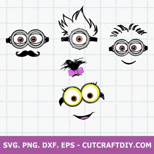 Minions Face SVG | Minions SVG | Despicable Me SVG | PNG