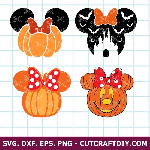 Minnie Mouse Pumpkin SVG Cut File | Halloween SVG File for Cricut