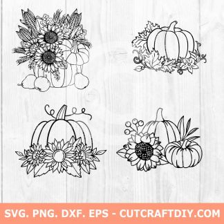 Sunflower Pumpkin SVG