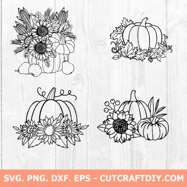 Sunflower Pumpkin SVG