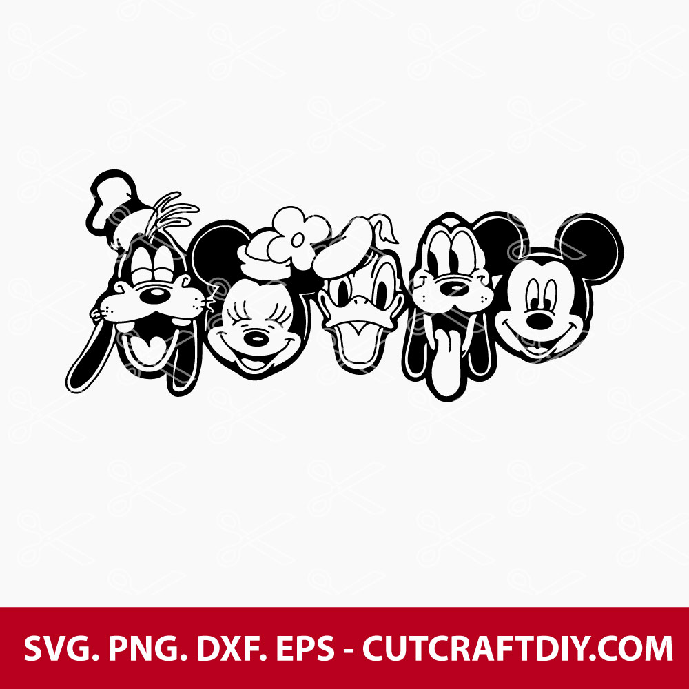 Mickey Mouse And Friends Svg Bundle Mickey Svg Minnie Svg Donald Duck