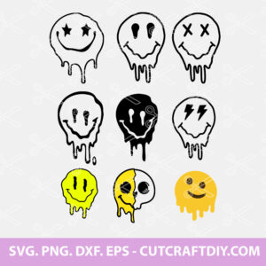 Melting Smiley Face SVG