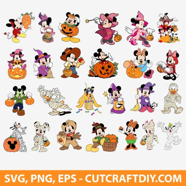 Mickey and Minnie Mouse Halloween SVG